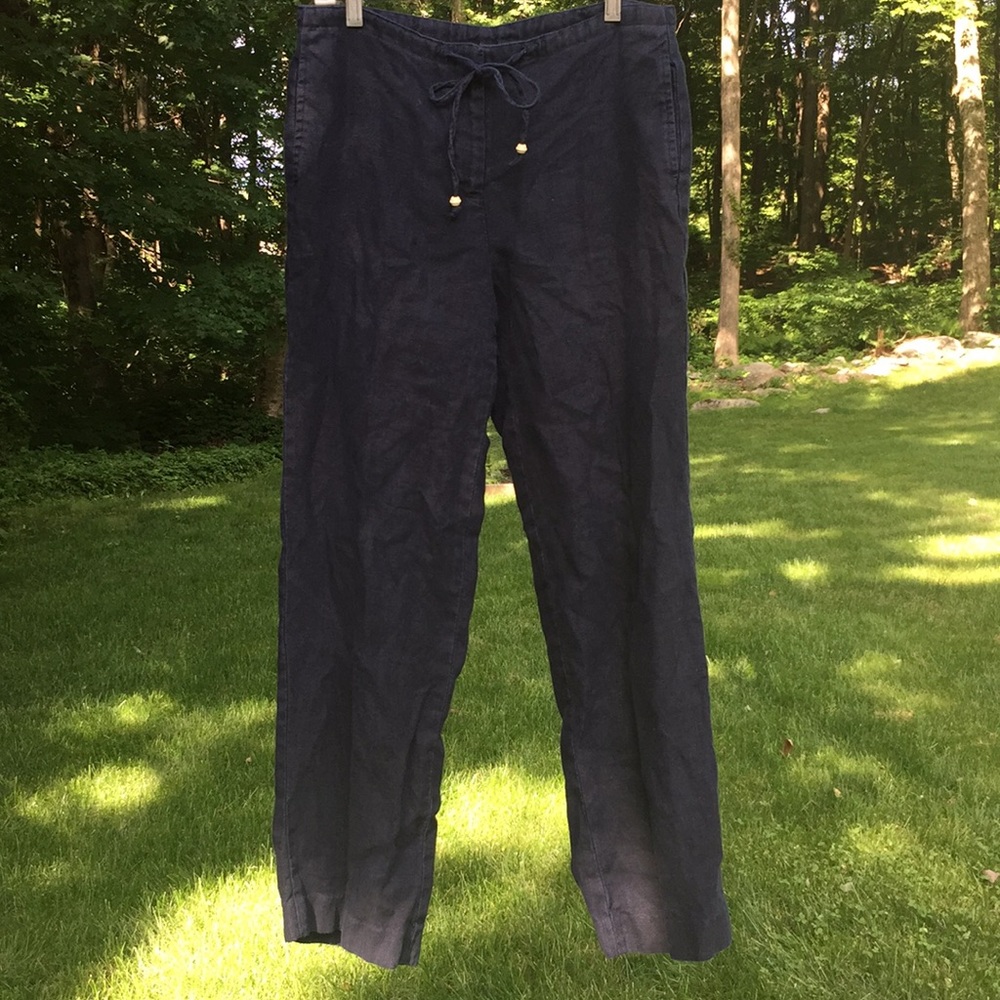 Talbots Navy Wide Leg Pants
